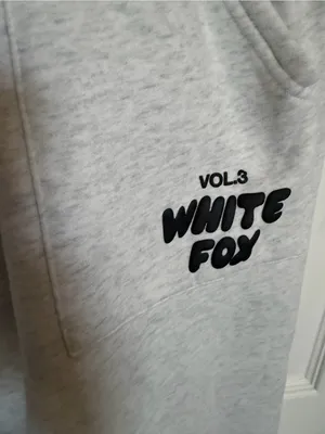 White Fox Women’s Gray Logo Jogger Sweatpants Small thumbnail 2