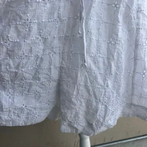 Free People White Eyelt Floral Boho Romper Oversized Jumper Cotton Size Small thumbnail 8