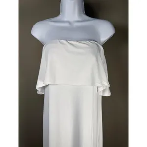 Susana Monaco White‎ Strapless Maxi Dress Side Slit Resort Formal Size S NWOT thumbnail 5