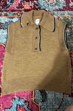 Button-Up Maeve Sweater Short Sleeve Anthropologie thumbnail 1