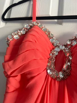 Coral cocktail dress Orange thumbnail 3