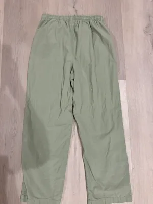 Green Linen Pants Size M thumbnail 4