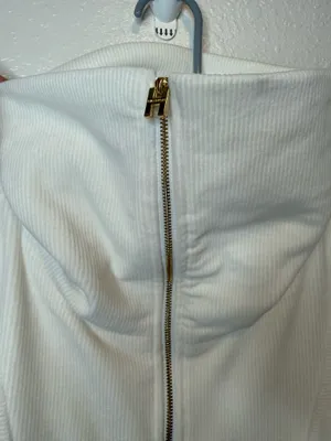 Halston Half Zip High Collar Ribbed Pullover Gold Hardware Size XXL Preppy Luxe thumbnail 5