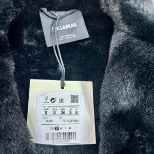 Pull&Bear Black Faux Shearling Aviator Jacket Size S thumbnail 4