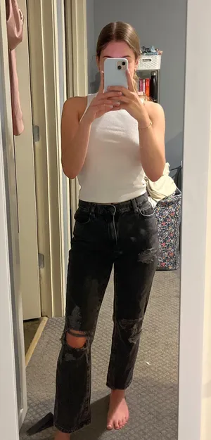 Garage black jeans straight  thumbnail 1