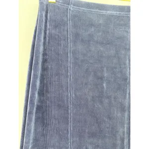 Vintage Poorboy Maxi Skirt Blue Ribbed Knit Back Slit S thumbnail 8