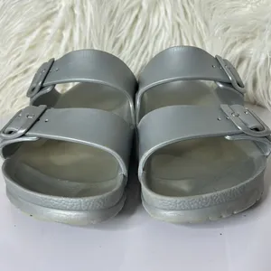 Birkenstock Arizona Essentials EVA Sandals Silver Size US 9/9.5 no size tag. thumbnail 2