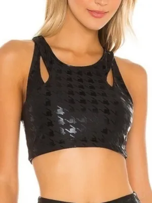 YEAR OF OURS Double Jump Disco Bra Houndstooth Print — Small thumbnail 1