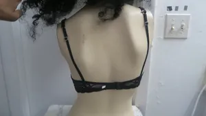 PINK Victoria's Secret flirt push-up bra floral flowers in black and white size 34B. thumbnail 6