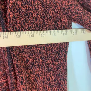 Cut Loose Womens Rust Black Marled‎ Knit Hooded Longline Cardigan Sweater Medium thumbnail 5