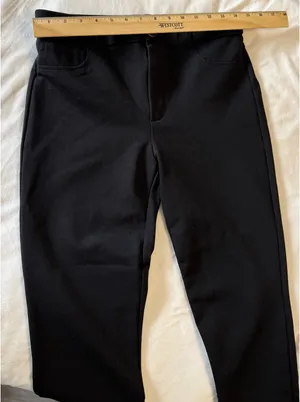 ZARA Black High-Rise Skinny Chino Pants - Size XL thumbnail 2