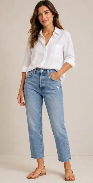 AGOLDE High Rise Straight Leg Distressed Jeans Light Wash Size 27‎ Button Fly thumbnail 1