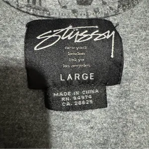 Stüssy Women Gray Crown Pattern Crop Sport Athletic Bra Size L‎ thumbnail 9