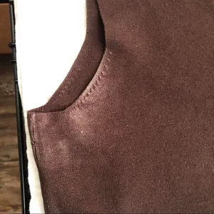 1990s Designers Originals chocolate Brown square scoop neck sleeveless tank top blouse office siren core thumbnail 7