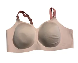 MomCozy Nursing Bra Plus Size 3X Neutral Breastfeeding Wireless thumbnail 1