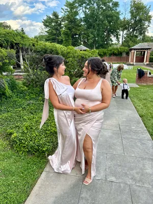 Azazie Pink One Shoulder Dress thumbnail 10