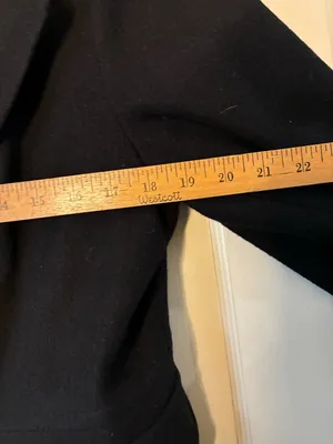 Michael Kors Women’s 12 Black Wool Pea Coat Jacket Gold Buttons Double Breasted thumbnail 3