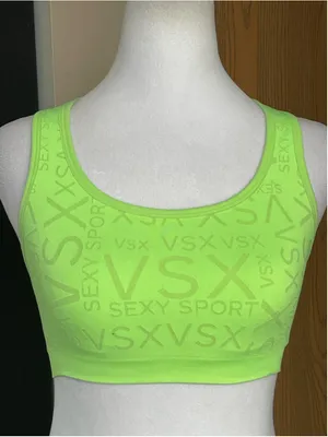 Women's Victoria's Secret VSX Sexy Sport Sports Bra Size S Green thumbnail 1