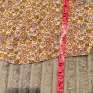 Altar'd State Floral Tie Back Crop Cami Tank Top Yellow Pink Boho Retro‎ Medium thumbnail 5