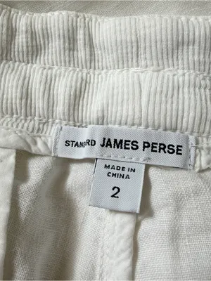 Standard James Perse Women’s 100% Linen Pants Drawstring Minimalist White 2/US 6 thumbnail 7