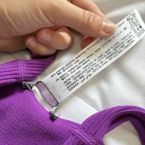 Zara‎ Womens Size XS/Small Cropped Ribbed Tank Top Purple Breathable Soft thumbnail 5