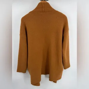 Baltic Born women’s Ellison lapel teddy open front burnt orange cardigan sz M/L thumbnail 5