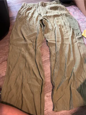 Abercrombie large green wide leg pants thumbnail 7