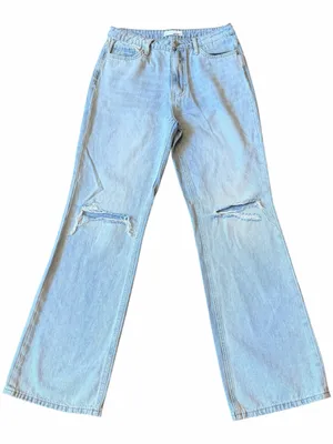 Vervet Straight Leg Jeans Women’s 29x32 High Rise Distressed Lightwash Denim thumbnail 1