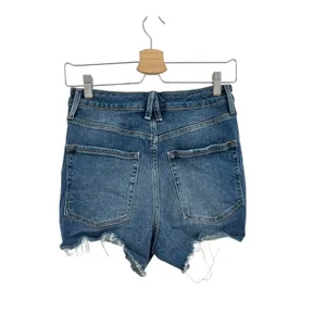 Good American Bombshell‎ Shorts Denim Ripped Distressed Blue Size 4 27 thumbnail 6