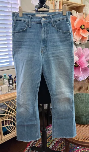 Mother The Hustler Ankle Fray No Offense But High Rise Denim Jeans thumbnail 1