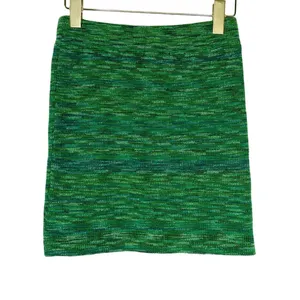 Verge Girl 8 Birdies Green Marled Knit High Rise Body Con Mini Skirt Large thumbnail 3