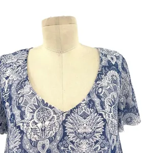 Show Me Your‎ Mumu Kylie Babydoll Mini Dress Teacup Blue White Size Small thumbnail 5