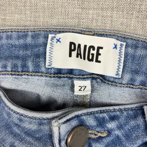 Paige Skyline Skinny Jeans Womens 27 Light Wash Blue Mid Rise Stretch Denim thumbnail 2