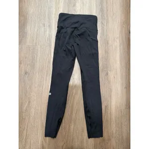Lululemon Fast Free Leggings Women Size 2 Black HR Tight 24" LW5BXQS thumbnail 2