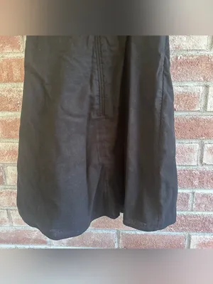 Abercrombie Fitch Faux Wrap Dress Linen Blend Black Women’s Small Puff Sleeve thumbnail 8