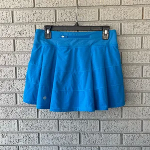Rare Lululemon Pace Rival Mid-Rise Skirt *Long Poolside Blue Size 6 thumbnail 5