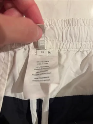 J.Crew White Swim/Active Shorts with Black Stripe thumbnail 3