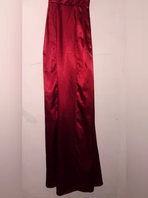 Lucy in the Sky Red Satin Maxi Dress thumbnail 3