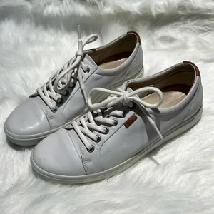 ECCO Womens White Leather Golf‎ shoes Size 9. B72 thumbnail 2