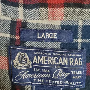 American Rag SOFT Red & Black Long Sleeve Button Up Women Size‎ L Flannel Shirt thumbnail 7