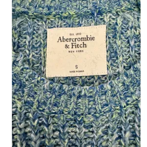 Abercrombie & Fitch Womens Blue Green Marled‎ Chunky Knit Wool Blend Sweater S thumbnail 4