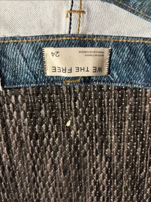 We The Free Free People High Rise Tinsley Printed Illusions Jeans Size 24 NWT thumbnail 4