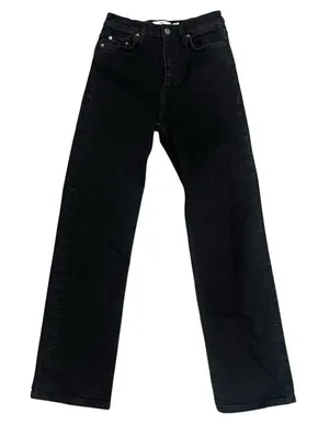 & Other Stories‎ anthropology straight jeans High Waist Black Jeans Sz 26 x30 thumbnail 1