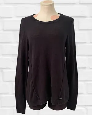 Abercrombie and Fitch Navy Sheer Back Sweater thumbnail 1