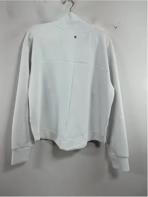 Womans Excellent Condition Apana Long Sleeve Zip Up Warm Up Jacket XL White thumbnail 2
