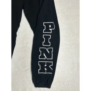 PINK Victoria's‎ Secret Embroidered Logo Sweatpants Black XS GUC thumbnail 2
