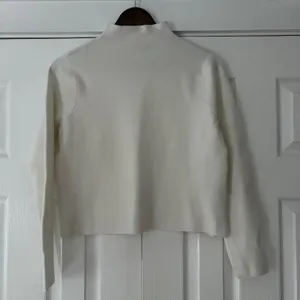 Mango MNG Womens Cream White Mock Neck Ribbed Knit‎ Long Sleeve Sweater XS thumbnail 5