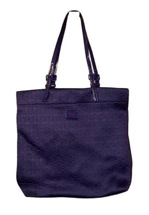 Michael Kors Signature Neoprene Large Purple Tote thumbnail 1