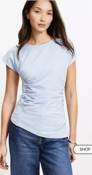 NWT Loft Ruched Top thumbnail 1