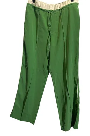 Zara XS Womens Green Elastic Waist Drawstring Pants Relaxed‎ Fit thumbnail 1